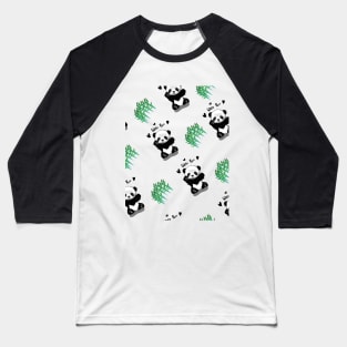 Pattern little panda Baseball T-Shirt